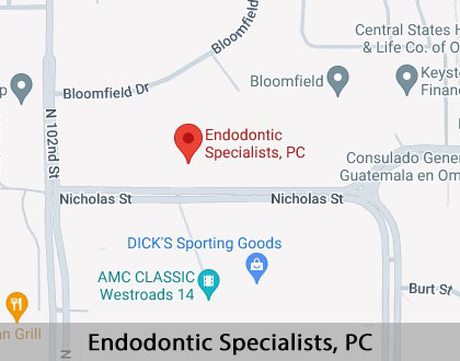 Map image for Emergency Endodontist in Omaha, NE